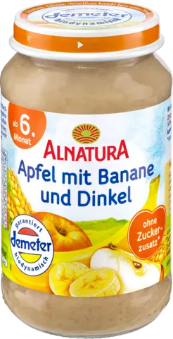 Demeter Apfel mit Banane und Dinkel ab 6. Monat von ALNATURA