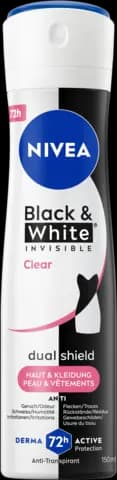 Black & White Invisible Clear Anti-Transpirant Spray von NIVEA