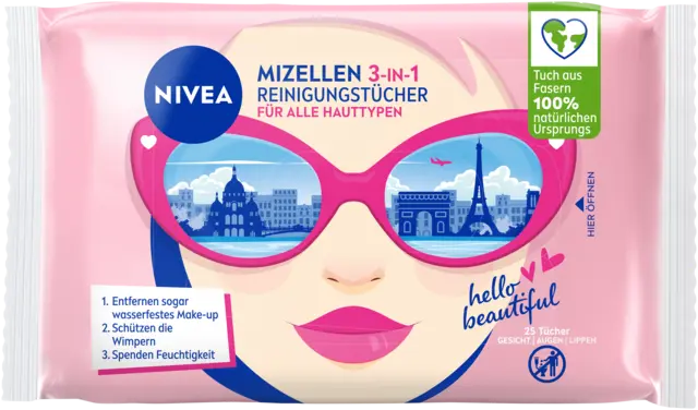 Mizellen  3 in 1 Reinigungstücher Collector Edition von NIVEA