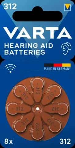 312 Hearing Aid Batteries von VARTA