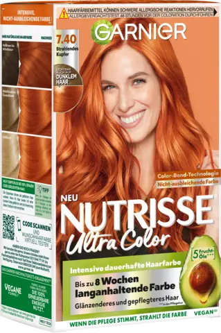 Nutrisse Farbsensation intensive und dauerhafte Haarfarbe 7.40 Strahlendes Kupfer von GARNIER NUTRISSE