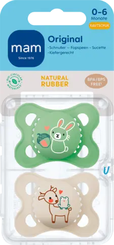 Original Schnuller matt Kautschuk 0-6 Monate von MAM