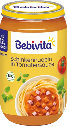 Bio Schinkennudeln in Tomatensauce ab 12. Monat von BEBIVITA