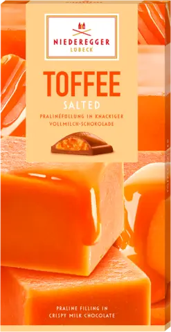 Tafel Toffee Salted in Vollmilch-Schokolade von NIEDEREGGER