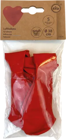 Luftballon Herz riesig rot 38 cm von TIB
