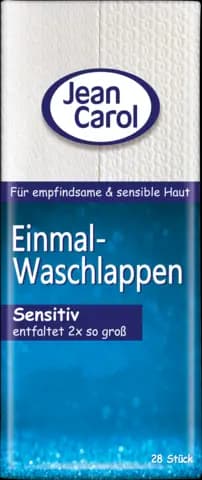 Einmalwaschlappen, sensitiv von JEAN CAROL