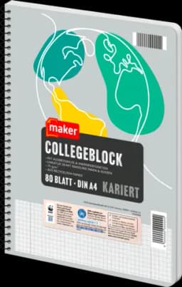 Collegeblock kariert von MAKER