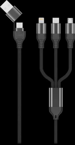 Ladekabel USB-C All in One schwarz 100cm von ACV