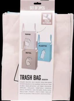 Abfalltaschen-Set Metall,Papier,Kunststoff faltbar 30 x 30 x 39 cm 3-teilig von DIV.SAISONMARKEN