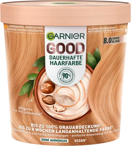 GOOD Dauerhafte Haarfarbe 8.0 honig blond von GARNIER GOOD