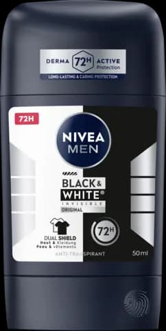 Black&White Invisible Original Anti-Transpirant Stick von NIVEA