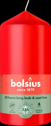 Stumpenkerze zartes rot 120 x 58 mm von BOLSIUS