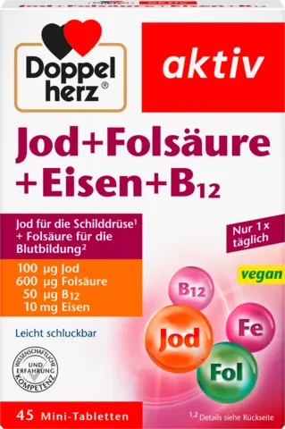 Jod+Folsäure+Eisen+B12 von DOPPELHERZ