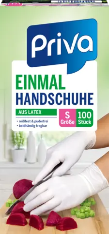 Einmalhandschuhe Latex Gr. S von PRIVA