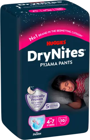 DryNites Pyjama Pants Girls 4-7 Jahre von HUGGIES