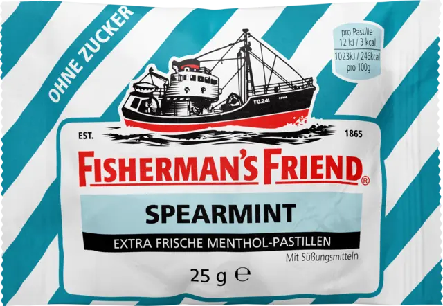 Spearmint ohne Zucker Pastillen von FISHERMAN´S