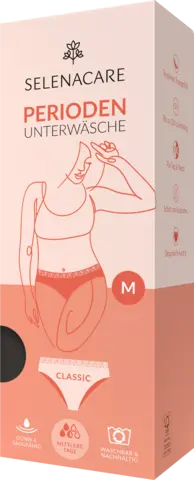 Periodenunterwäsche Slip Classic schwarz Gr. M von SELENACARE