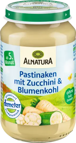 Demeter Pastinaken mit Zucchini und Blumenkohl nach dem 4. Monat von ALNATURA