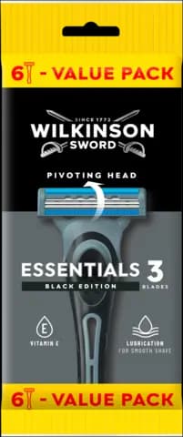 Essentials 3 Herren Einwegrasierer black von WILKINSON