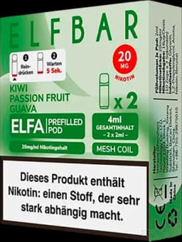 Elfa Pod Kiwi Passionfruit Guava 20mg von ELFBAR