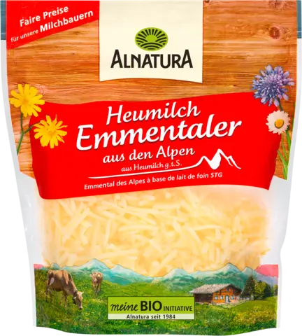 Bio Emmentaler gerieben 45 % Fett i. Tr. von ALNATURA