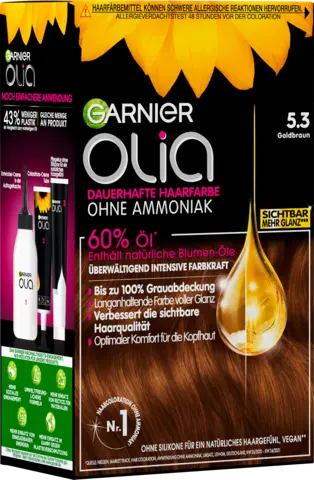 Olia Dauerhafte Haarfarbe 5.3 goldbraun von GARNIER OLIA