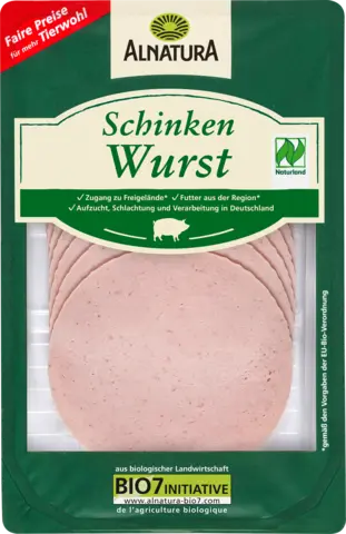 Bio feine Schinkenwurst von ALNATURA