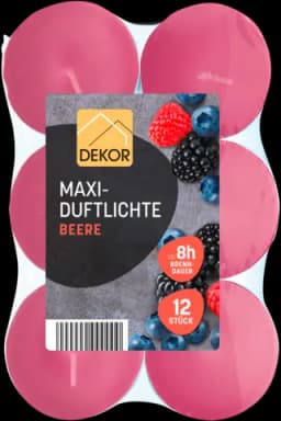 Maxi Duftlichter beere 12ST von DEKOR