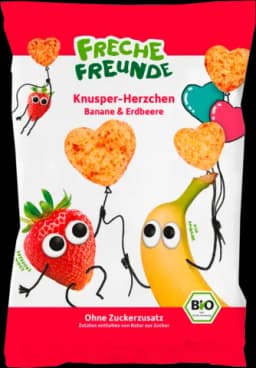 Knusper-Herzchen Banane Erbeere von ERDBÄR