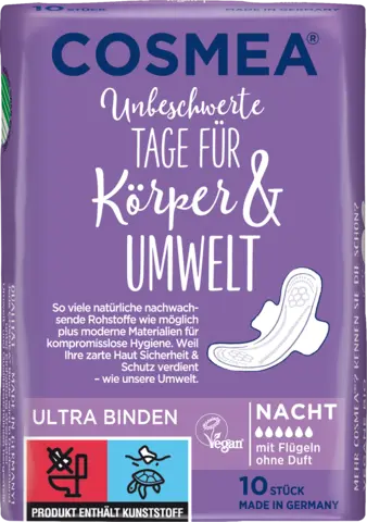 Binden Ultra Nacht mit Flügel von COSMEA