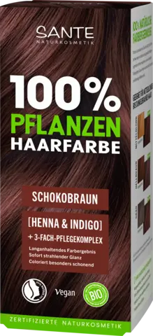 Pflanzenhaarfarbe 02 schokobraun von SANTE