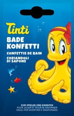 Badekonfetti zum Spielen und Einseifen, färbt weder Haut noch Wanne von TINTI