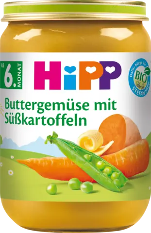 Bio Buttergemüse mit Süßkartoffeln ab 6. Monat von HIPP