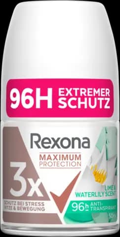 Maximum Protection Deo Roll-On Anti-Transpirant Lime & Waterlily Scent von REXONA