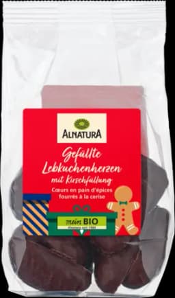 Bio Gefüllte Lebkuchenherzen von ALNATURA