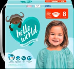 Windel Gr. 8 XXXL 17+ kg von HELLO WORLD