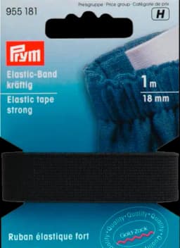 Elastic-Band kräftig schwarz 18mm von PRYM