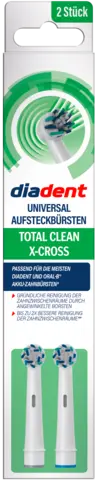 Aufsteckzahnbürsten Total Clean X-Cross von DIADENT