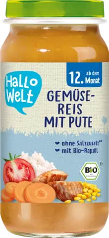 Gemüse und Reis und Pute von HALLO WELT