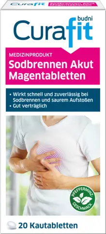 Sodbrennen Akut Magentabletten von CURAFIT