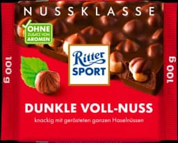 Nuss Klasse Dunkle Voll-Nuss Tafel von RITTER SPORT