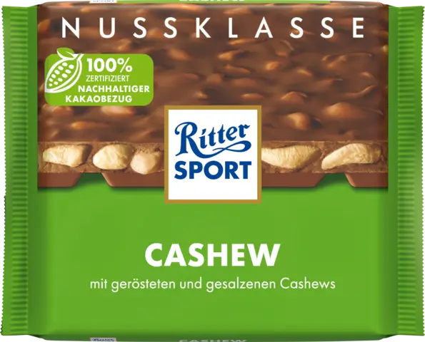Nuss Klasse Cashew Tafel von RITTER SPORT