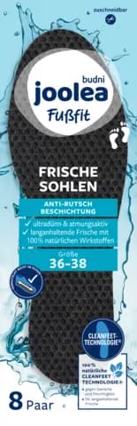 Fußfit Frischesohlen schwarz von JOOLEA