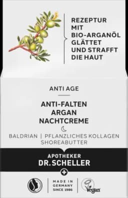 Anti Falten Argan Nachtpflege von DR.SCHELLER