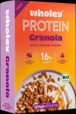 Bio Protein Salted Caramel Cashew Granola von WHOLEY