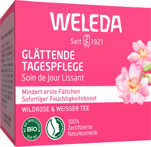 Glättende Tagespflege Wildrose & Weisser Tee von WELEDA
