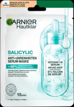 Hautklar Salicylic Anti-Unreinheiten Serum Maske von GARNIER