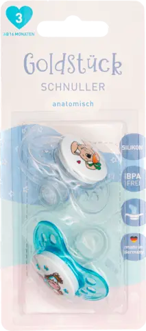Schnuller 16-32 Monate Silikon Gr.3 von GOLDSTÜCK