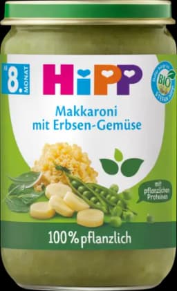 Bio Makkaroni mit Erbsengemüse ab 8. Monat von HIPP