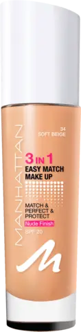 3 in 1 Easy Match Make-up 034 soft beige von MANHATTAN
